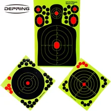 20-Pack стрельба цели высокая видимость реактивная самоклеющиеся силуэт бумажные листы с ремонтными наклейками