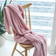 Скандинавское цельное спальное вязаное одеяло s накидка на мебель теплый свитер розовый светло-серый леди накидка на диван одеяло s 130*180 см