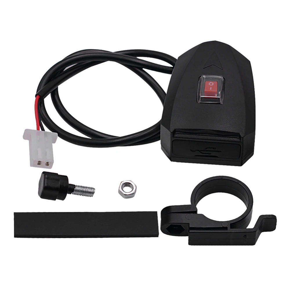 

10V-80V Motorcycle Car Phone Charger 5V/2.4A Dual USB Waterproof Power Charger Scooter Handlebar Lighter Adapter