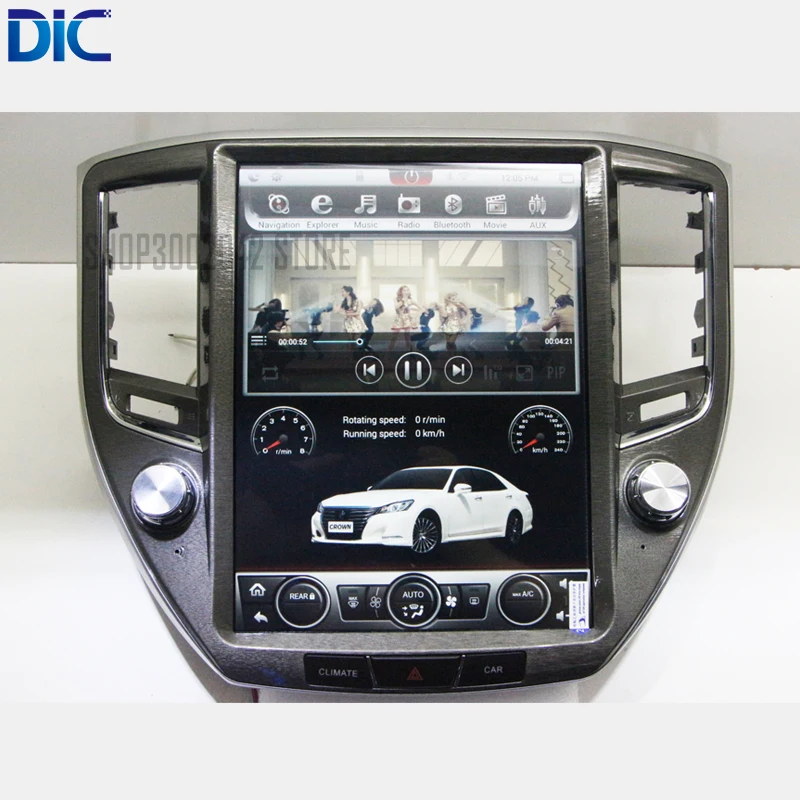 

Android system navigation vertical Screen 12 inch 32GB radio High quality wireless Steering-Wheel USB For toyota New Crown