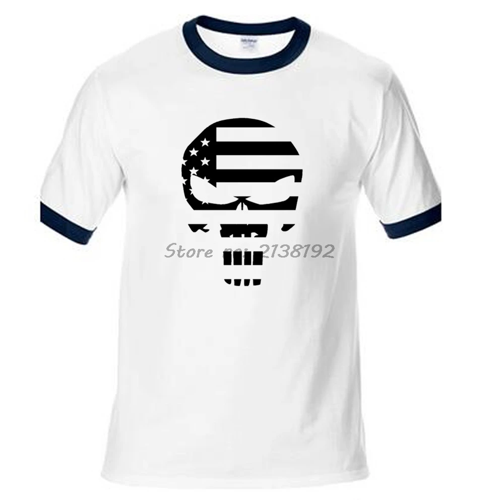 Hip hop streetwear crânio marinha seal equipe legend impresso t camisa nova verão algodão raglan t homme