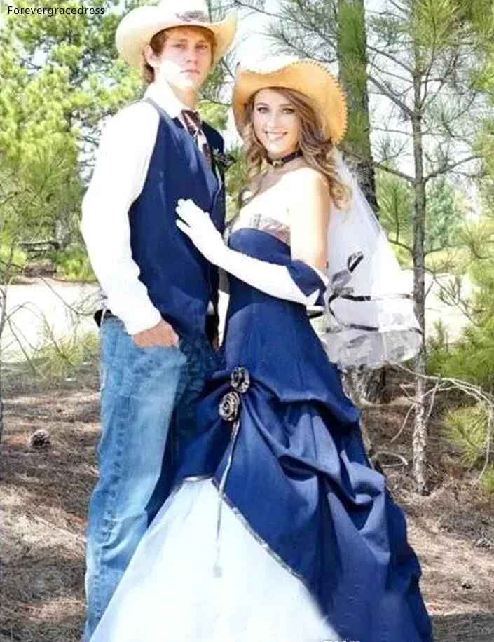 2018 New Cowboy Camo Wedding Dresses Sweetheart Pleats Corset Back A Line Floor Length Vintage Garden Country Bridal Gowns BC0188 162 (11)