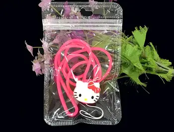 

100pcs Transparent Clear Clear Resealable Plastic Bag PE Zip Lock Pouch with hanging hole Jewelry Accessories Storage Pack bag