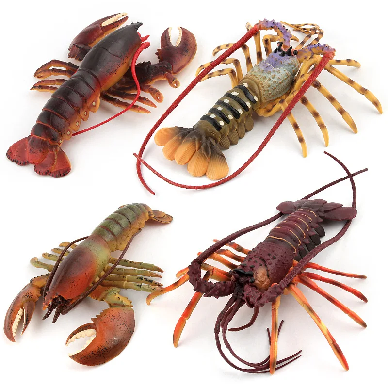 Lobster Sea Life Animal model figures figurines toys plastic Simulation