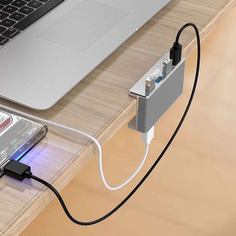 ORICO usb-хаб USB 3,0 концентратор для зарядки Профессиональный зажим дизайн Алюминиевый сплав 4 порта портативный размер туристическая станция для ноутбука