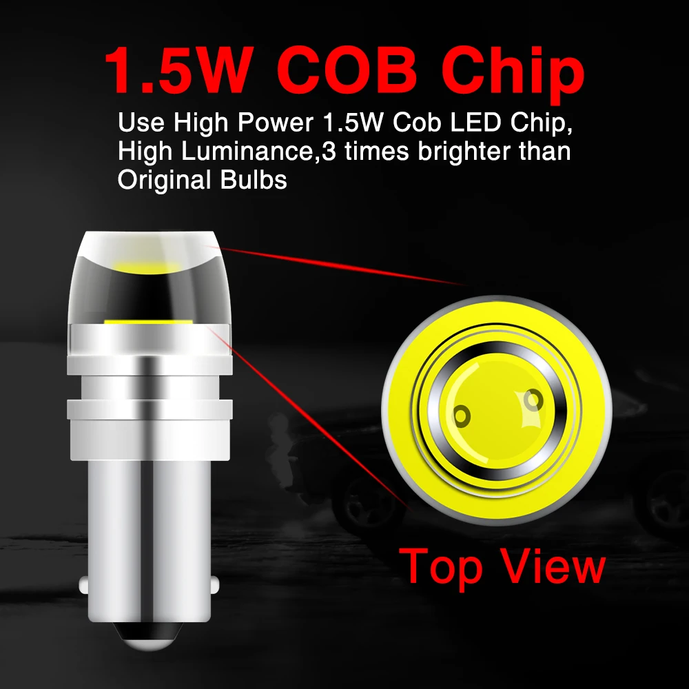 2 шт. Автомобильные светодиодные лампы COB BA9S T4W 233 1895|Сигнальная лампа| |