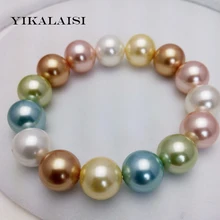 YIKALAISI/, браслет с подвесками, ювелирные изделия с жемчугом, зеленый браслет с жемчугом, Микс-цвет, браслет для женщин, для девочек, свадебные подарки