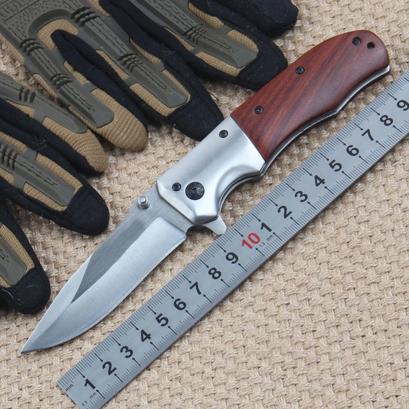 Brand Folding Knives 5Cr18Mov Blade Steel Rosewood Handle Knife Camping