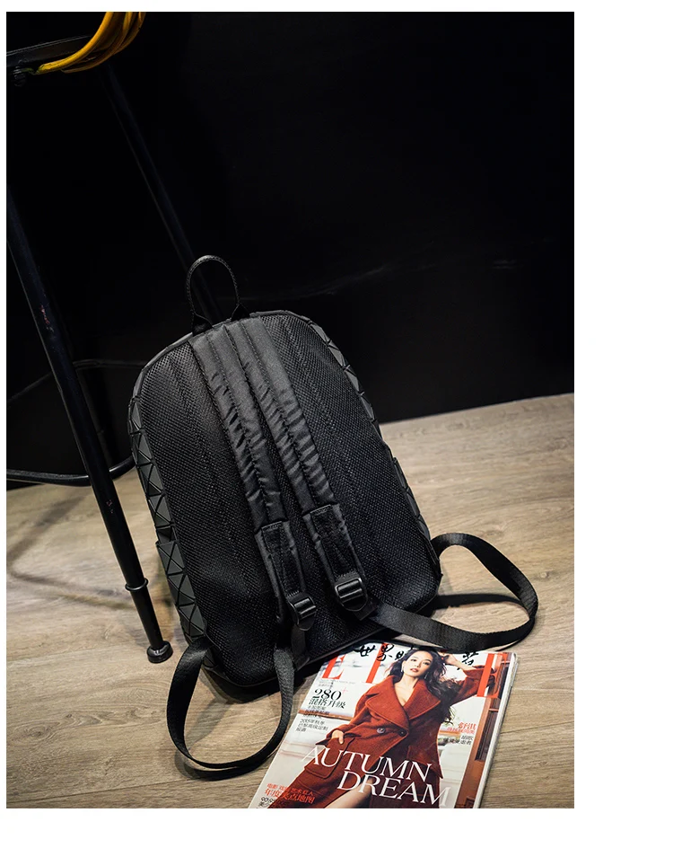  Lasen Bag New BaoBao Luminous Backpacks Female Fashion Girl Daily Backpack Geometry Package Sequins Folding Bao Bao School Bags (18)