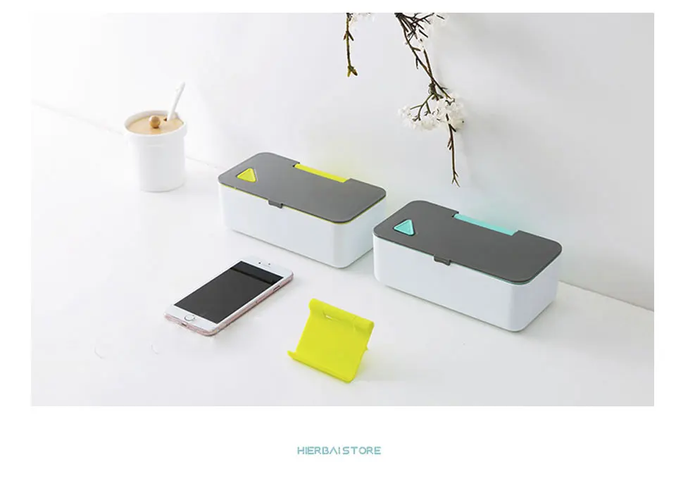 Модный дизайн PP Ланч-бокс водонепроницаемый микроволновый Bento box контейнер для еды с отделениями держатель для сотового телефона