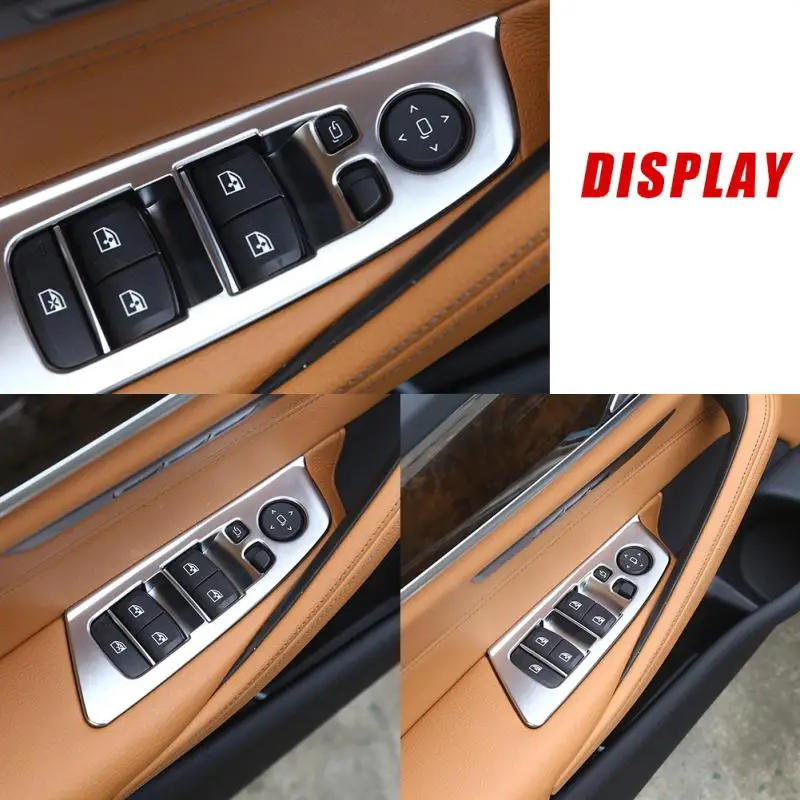 4 шт. переключатель окна автомобиля накладка на рамку для BMW 5 серии G30 2017 2018