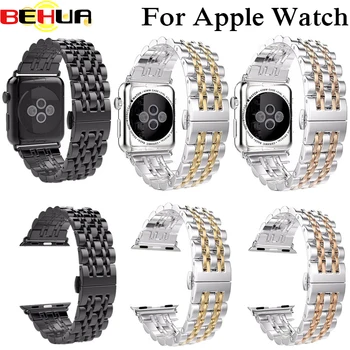 

2018 Wrist Band for apple iwatch series 1 2 3 strap 316L stainless steel link bracelet fashion design watchband butterfly buckle