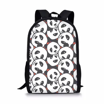 

THIKIN Cute Cartoon Panda Print School Bag for Kids Boy School Daily Bag 16 inch Toddler Schoolbags Preppy Children Back Pack
