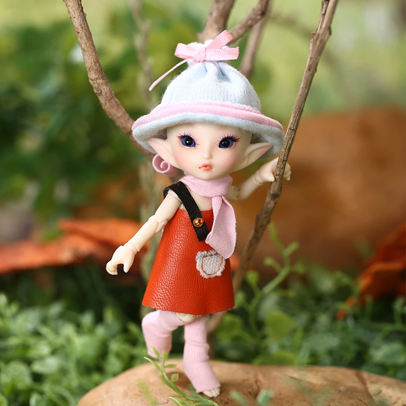 Бесплатная доставка Сказочная кукла Realpuki Roro BJD 1/13 розовая улыбка эльфы игрушки