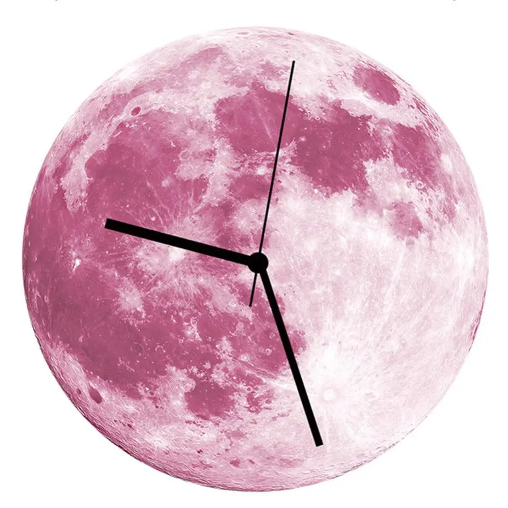 30 см светящиеся лунные настенные часы водонепроницаемые ПВХ Акриловые светящиеся Подвесные часы лунные часы в гостиную Декор для спальни - Цвет: 05