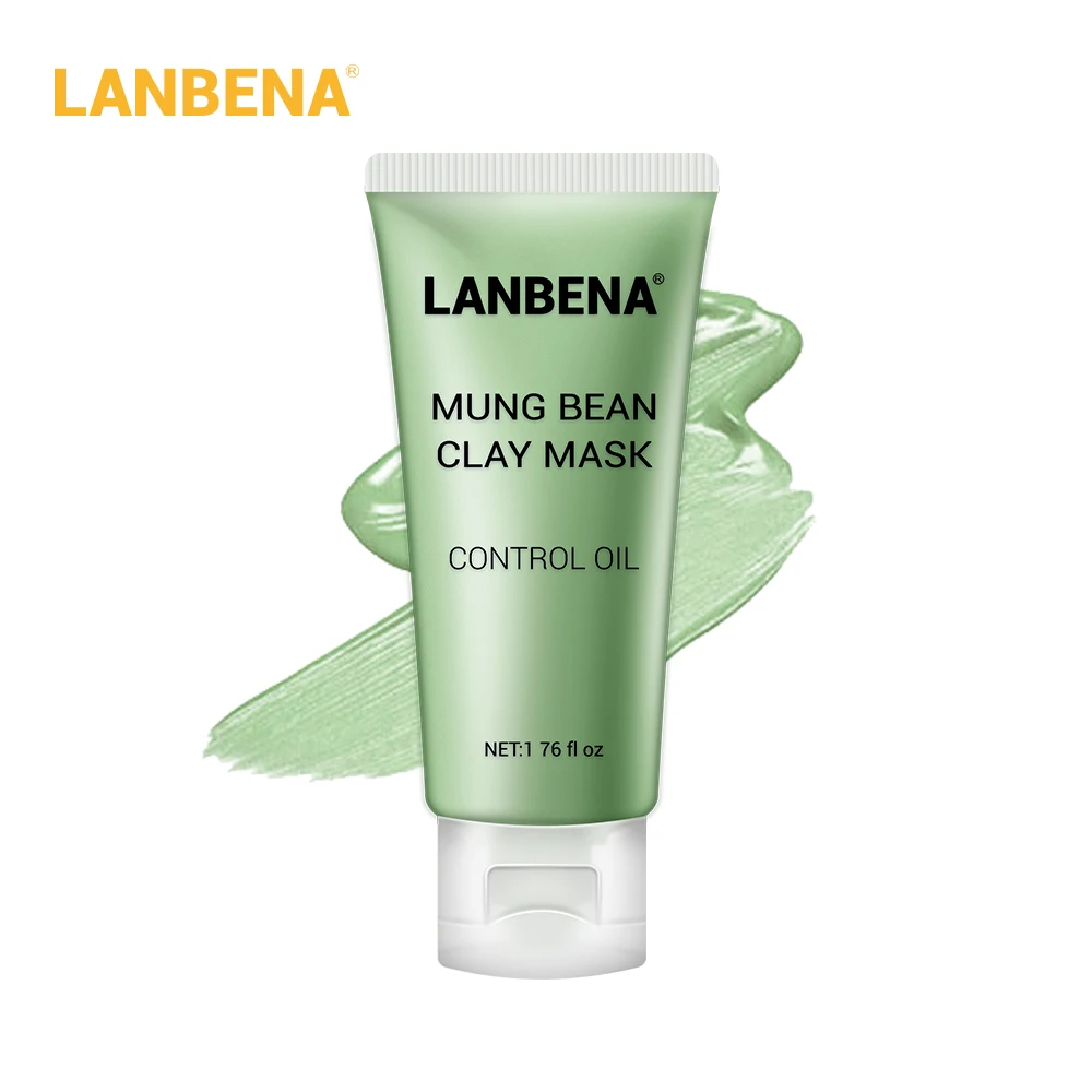 LANBENA Skin Care Mung Bean Clay Face Mask Reduce Acne Marks Nourishing Deep Cleaning Oil Controlling Clean Pores Remove Grease | Красота и