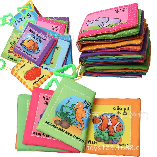 6Pcs/Set Animal Cloth Book Learning Resources Baby Book