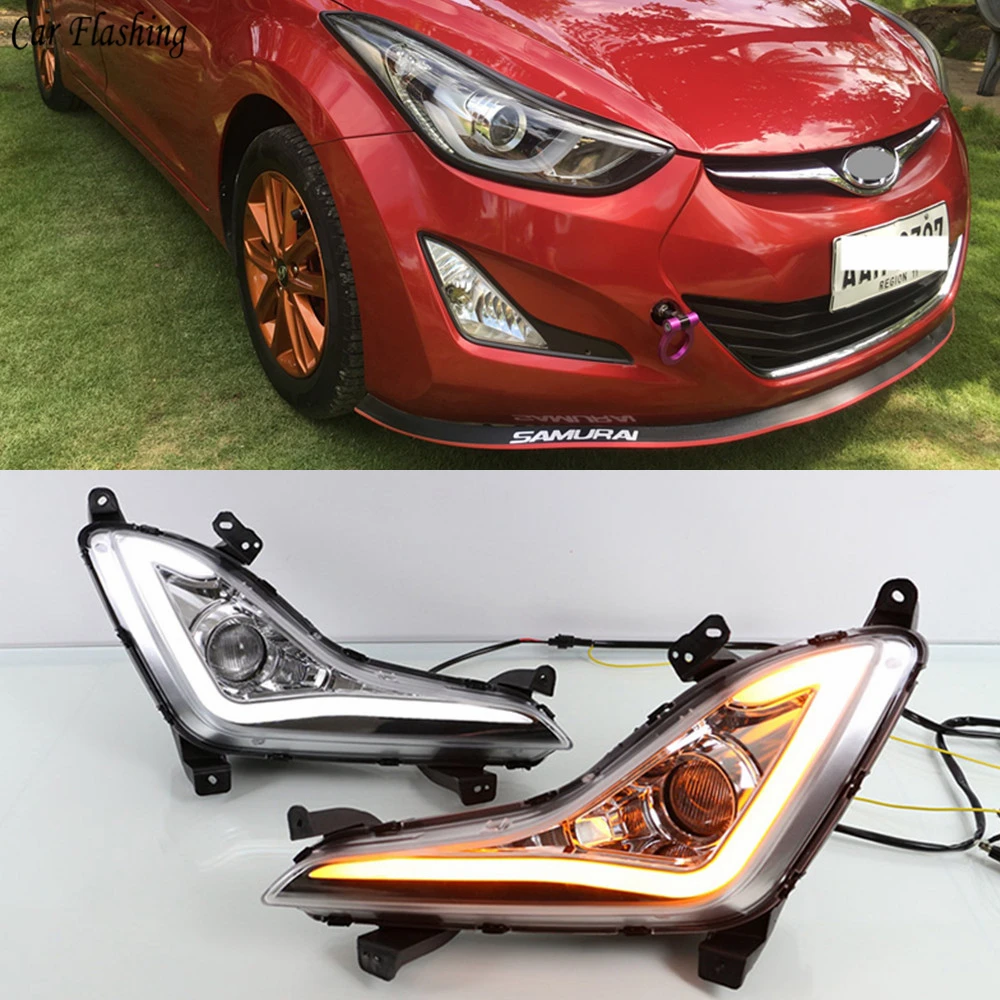 Мигающий светодиодный DRL Дневной Бег светильник вождения рама противотуманной