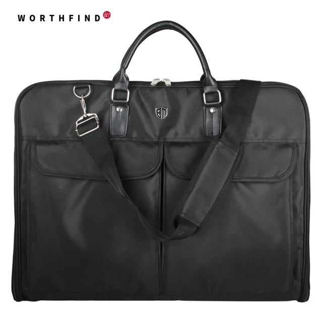Worthfind 2018 Black Nylon Waterproof Garment Bag With Handle Worthfind 2018 Black Nylon Waterproof Garment Bag With Handle Lightweight Men S Travel For Suits Business