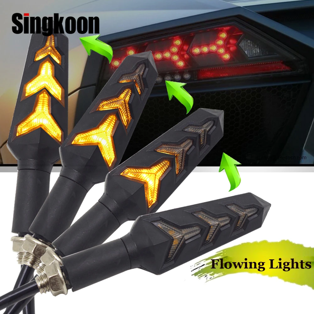 

Flowing motorcycle turn signal lights Lamp LED clignotant moto Blinker FOR KTM EXC 125 200 250 300 350 400 450 500 525 530 DUKE