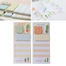 2 шт милый кактус липкая Закладка бумажная наклейка для скрапбукинга офисные принадлежности