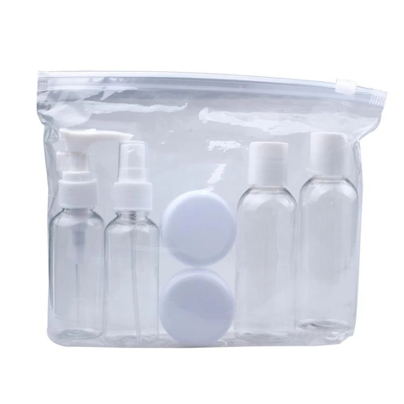 

6pcs/set Transparent Travel Mini Make Up Container Bottle Plastic Empty Eyeshadow Makeup Cosmetic Face Cream Pot Bottles