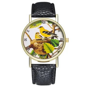 

FUNIQUE Luxury Bird Animal Men Watches Reloj Mujer New 2018 Leather Quartz Wristwatch Women Clock Ladies Dress Watch Drop Ship