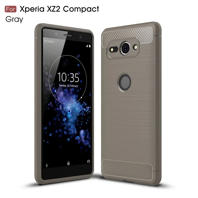 Mobilephone Covers for Sony XZ2 Carbon Fiber Luxury Summer Cases sony Compact back Case DHL Free shipping 50pcs | Мобильные телефоны