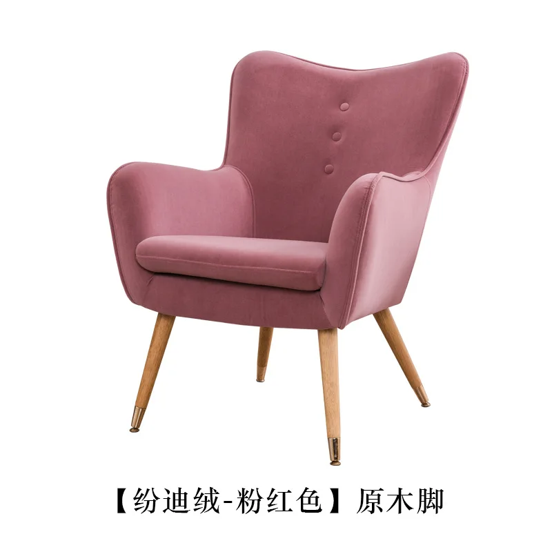 Золотой Металл Бархат Королевская корона один диван стул для одевания кофе гостиная зал сад Принцесса Королева Король - Цвет: Pink-Wooden foot