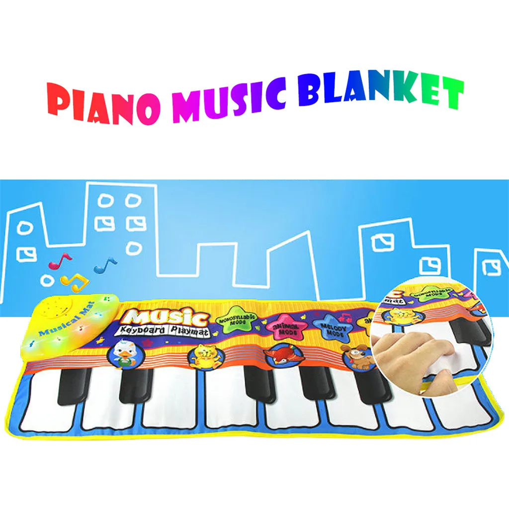 

Hot Sales Baby Early Education Music Piano Rug Touch Play Piano Keyboard Mat Baby Toddler Funny Play Blanket Dance Mat 70x30cm