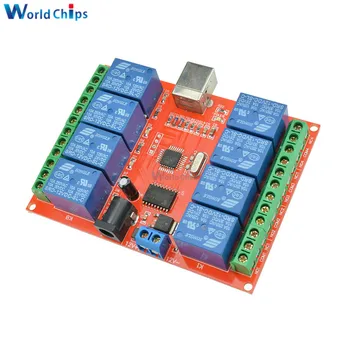 

8 Channel DC 12V Relay Module Computer USB Control Switch Driver PC Intelligent Controller For Smart Electronics