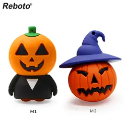 Retobo Pumpkin Man, модный флеш-накопитель, USB, 4 ГБ, 8 ГБ, 16 ГБ, 32 ГБ, 64 ГБ, U диск, мультипликационный, 4 ГБ, 8 ГБ, 16 ГБ, 32 ГБ, 64 ГБ, Хэллоуин