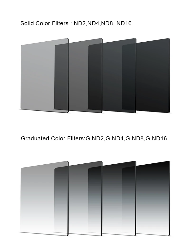 Градиентный серый полноцветный квадратный фильтр ND2 ND4 ND8 ND16 фильтр нейтральной плотности для Cokin серии P набор фильтров для DSLR камеры