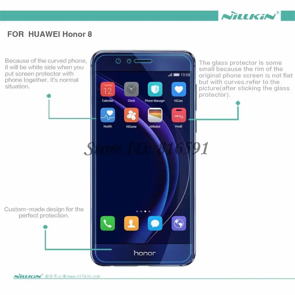 Huawei Honor 8 Tempered Glass Huawei Honor 8 Glass Nillkin Amazing H+Pro Front Screen Protector For Honor8 5.2 inch