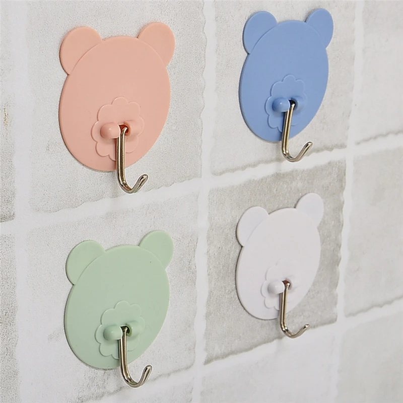 

Kitchen Wall No Trace Hook Bear Bathroom Towel Storage Hook bathroom hooks shower hook