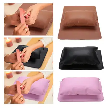 

Nail Art Equipment Hand Rest Cushion Pillow Soft PU Leather Hand Holder + Folding Manicure Table Mat Manicure Nail Equipment a