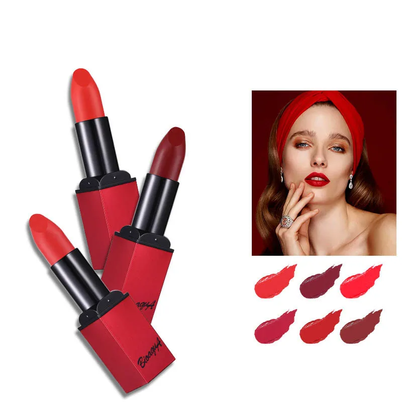 

Bioaqua Matte Lipstick Velvet Smooth Nude Batom Lipsticks Waterproof Long Lasting Moisture Lips Matte Makeup Batons