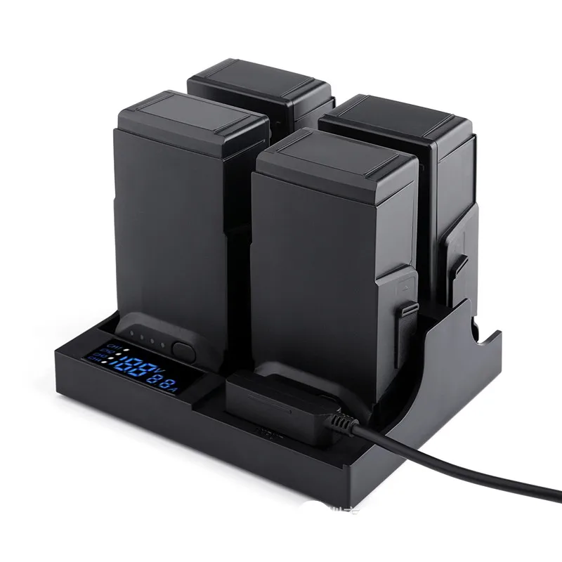Best XGU Smart Charging Hub Portable Mini Charger Flight Battery Manager with Displly for DJI Mavic Air RC Quadcopter Camera Drone 