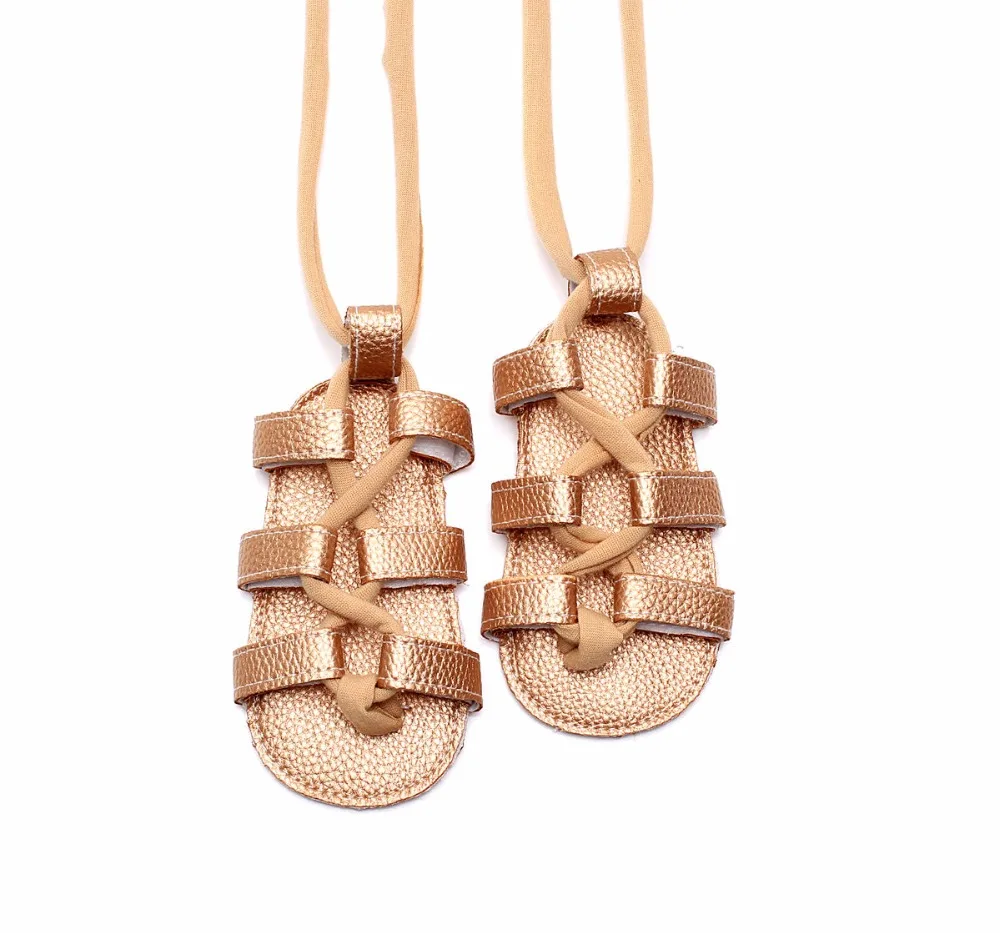 

Summer Infant Non-slip Sandals Leather Baby Girls Flat Heels Lace-up Sandals Girls Rome Style Sandals Baby High Kids Sandal