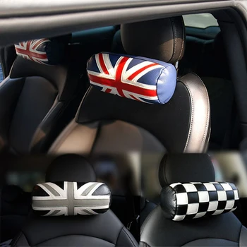 

Car Seat Headrest Pad Leather Head Neck Rest Cushion Pillow For BMW Mini Copper one JCW F55 F56 F60 R60 R55 R56 Car Accessories