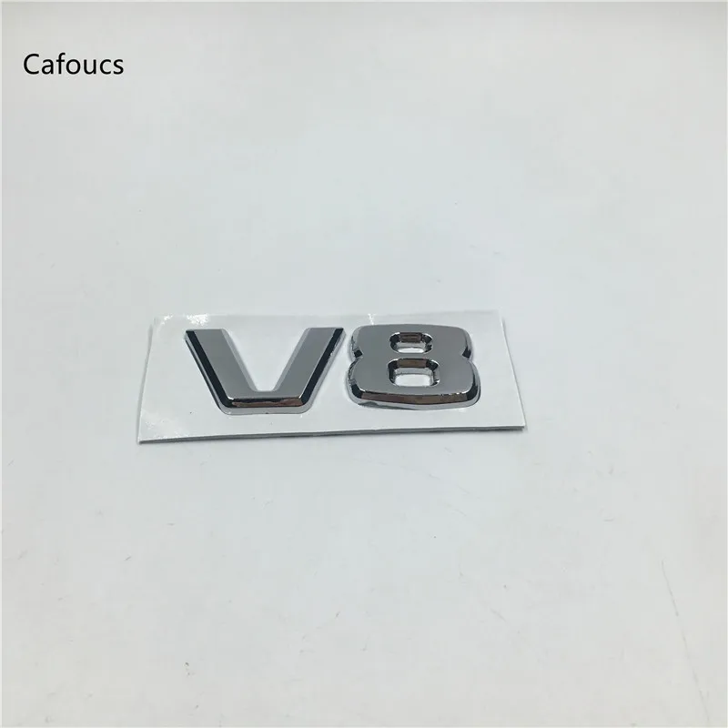 Cafoucs для Mercedes Benz AMG V6 V8 компрессор, логотипы марок машин из АБС-пластика Пластик буквами логотипами багажник хвост крыло наклейки - Название цвета: V8
