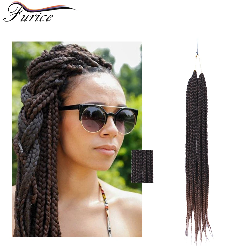 24inch 100g One Bundles Ombre Blue Braiding Box Crochet Braid Hair