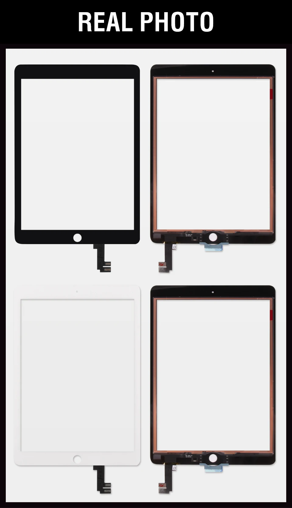 SRJTEK 9.7" For iPad Air 2 2nd Gen A1567 A1566 Touch Screen Digitizer Sensor Panel Glass Tablet Touch For iPad 6