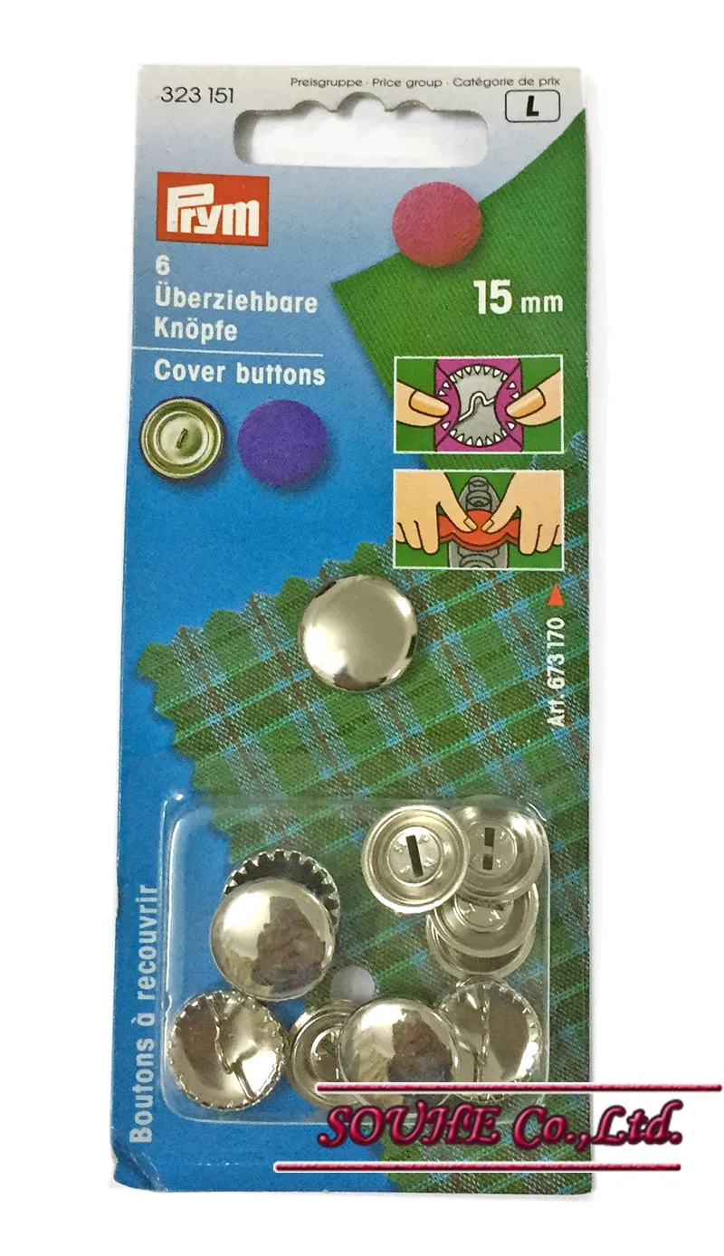 

15mm prym Cover Buttons Shank Back DIY Handmade Accessories