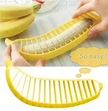 1 pcs Banana Slicer Chopper Cutter Plastic Banana Salad Make Tool Fruit Salad Sausage Cereal Cutter