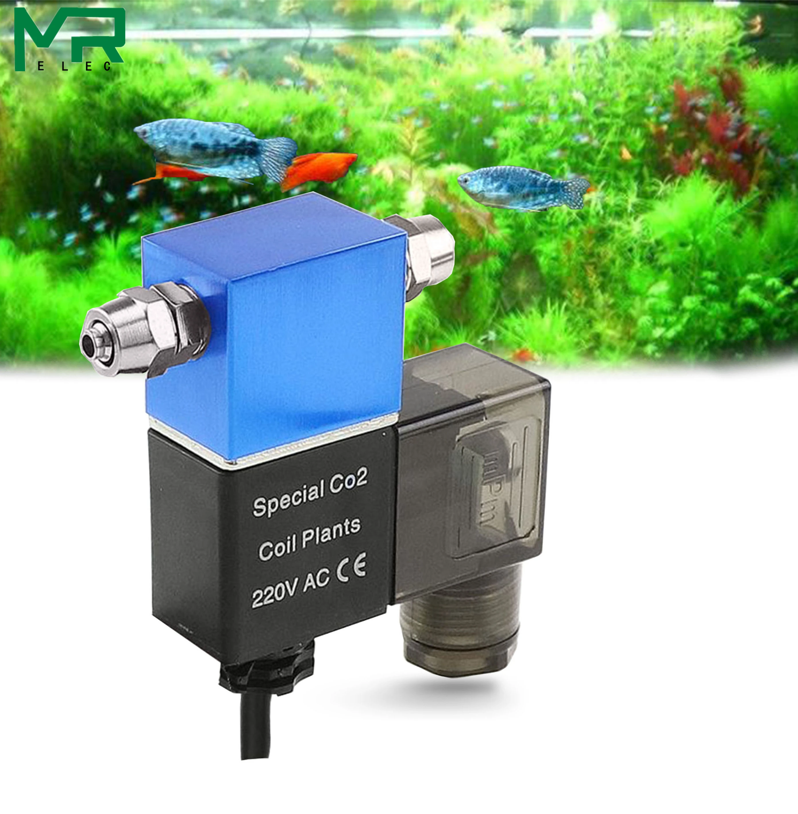 Wyinaquarium 1,6 W 110 V-220 V CO2 Магнитная электромагнитный клапан Регулятор низкого Температура CO2 аквариума Электрический электромагнитный клапан