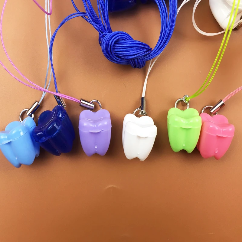 100 Pcs Plastic Children Denture Box Bath Case Dental False Teeth