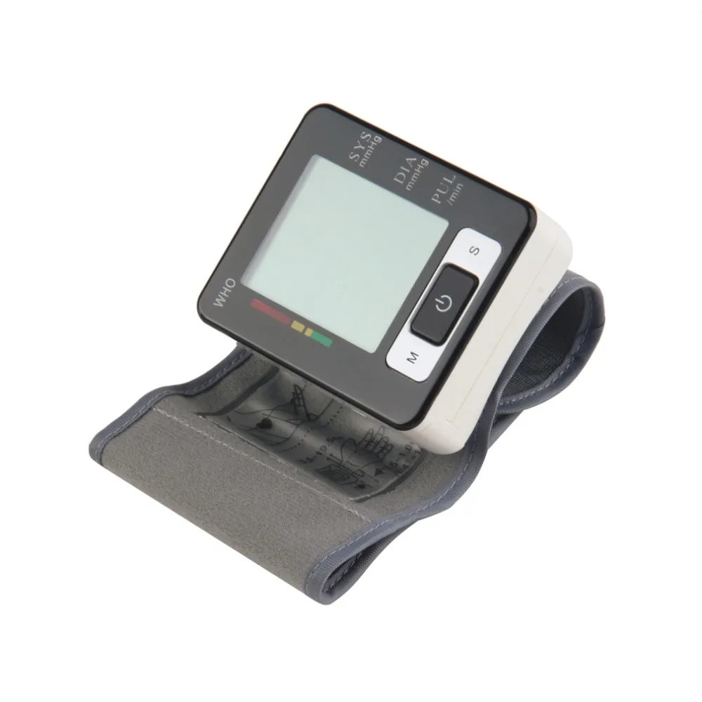 Автоматический наручные кровяное давление верхний монитор цифровой пульсометр ЖК-экран тонометр Сфигмоманометры пульсометр