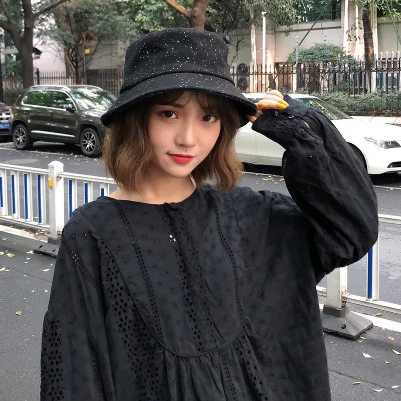 2019 Female autumn and winter new woolen hat Retro fisherman Outdoor wild foldable basin cap men women Bucket | Аксессуары для