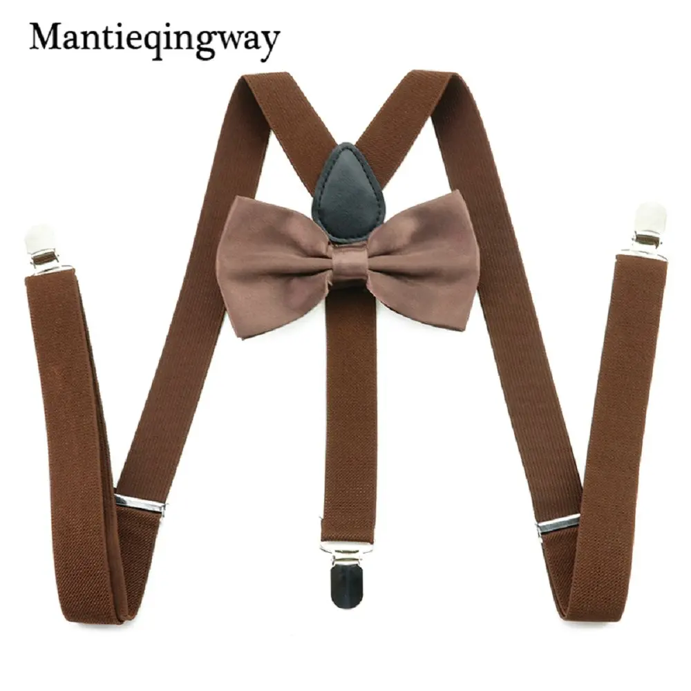 Mantieqingway, унисекс, 2,5 см, эластичные галстуки-бабочки с подтяжками, набор для мужчин, женщин, взрослых, 3 зажима, Y, на спине, подтяжки, галстук-бабочка, набор, костюм